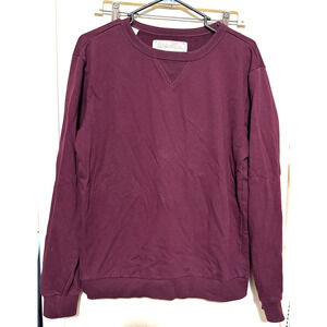 JACHS Mfg Co Sweatshirt Soft Burgundy Mens L Crew Neck Pullover Classic